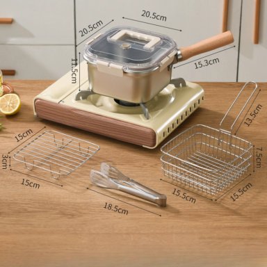 OLLA MULTIUSOS CACEROLA SARTEN PARA FREIR HERVIR CON PINZA - 3