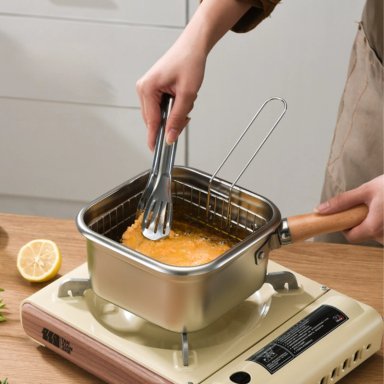 OLLA MULTIUSOS CACEROLA SARTEN PARA FREIR HERVIR CON PINZA - 4