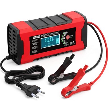CARGADOR BATERIA 12V 10A AUTO MOTO CARGA RAPIDA INTELIGENTE - 1
