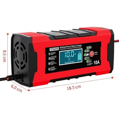 CARGADOR BATERIA 12V 10A AUTO MOTO CARGA RAPIDA INTELIGENTE - 2