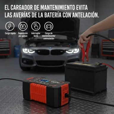CARGADOR BATERIA 12V 10A AUTO MOTO CARGA RAPIDA INTELIGENTE - 3