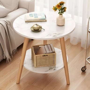 MESA DE CENTRO CON DISEÑO NORDICO 60X60X52CM - 3
