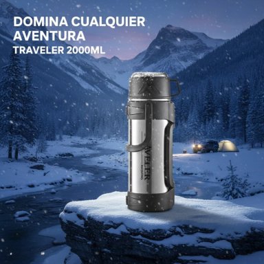 TERMO 2L ACERO INOXIDABLE 316 - BOTELLA TE RMICA DE VIAJE - 4