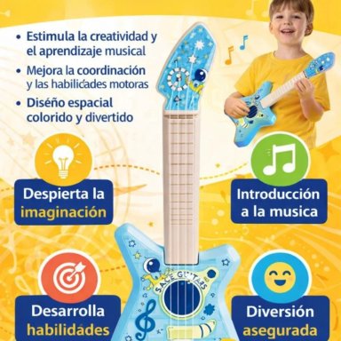 MINI GUITARRA DE JUGUETE MUSICAL DIDACTICA - 4