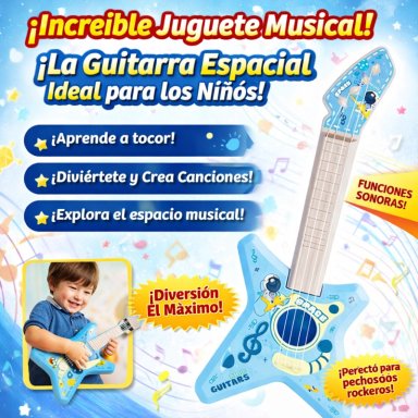 MINI GUITARRA DE JUGUETE MUSICAL DIDACTICA - 5