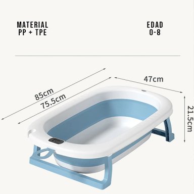 BAÑERA PLEGABLE TEMPERATURA TINA DE BAÑO PORTATIL PARA BEBES - 2