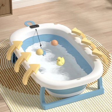 BAÑERA PLEGABLE TEMPERATURA TINA DE BAÑO PORTATIL PARA BEBES - 3