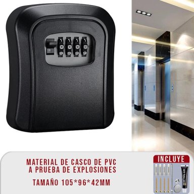 CAJA DE ALMACENAMIENTO DE LLAVES IMPERMEABLE FUERTE PARED - 4