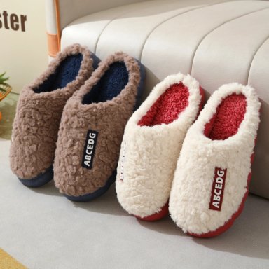 PANTUFLAS DE ALGODON DE OTOÑO E INVIERNO PARA PAREJAS - 3