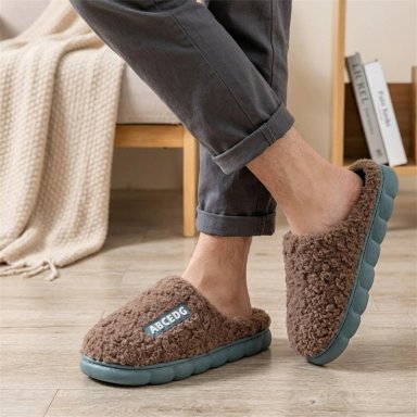 PANTUFLAS DE ALGODON DE OTOÑO E INVIERNO PARA PAREJAS - 4