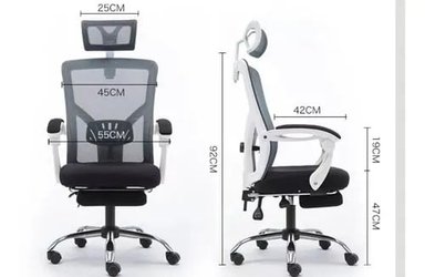 SILLA OFICINA SOERME2 ACERO NEGRO ESCRITORIO RECLINABLE EJECUTIVO - 4