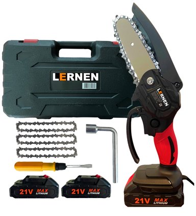 PACK LERNEN MOTOSIERRA PODADORA 2 BATERIAS + SET DE HERRAMIENTAS - 3