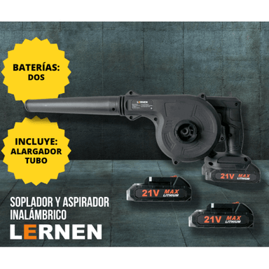 SOPLADORA ASPIRADORA LERNEN INALÁMBRICA CON 2 BATERÍAS - 2