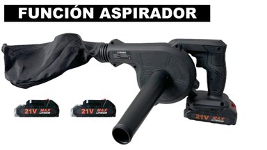 SOPLADORA ASPIRADORA LERNEN INALÁMBRICA CON 2 BATERÍAS - 4