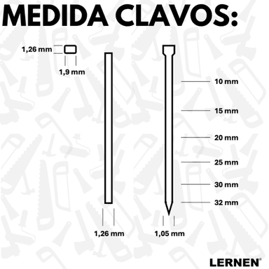 PISTOLA DE CLAVOS Y GRAPAS INALAMBRICA CON 2 BATERÍAS - 7