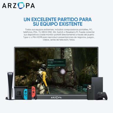 MONITOR PORTÁTIL ARZOPA A1 – 15.6″ - 5