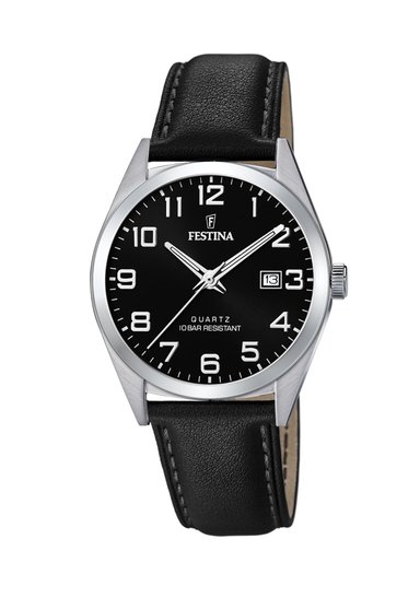 RELOJ F20446/3 FESTINA NEGRO HOMBRE ACERO CLASICO - 1