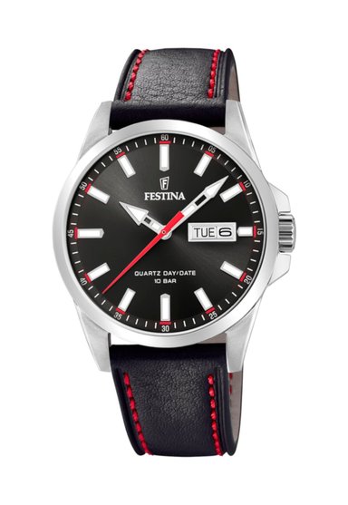 RELOJ F20358/4 FESTINA NEGRO HOMBRE ACERO CLASICO - 1