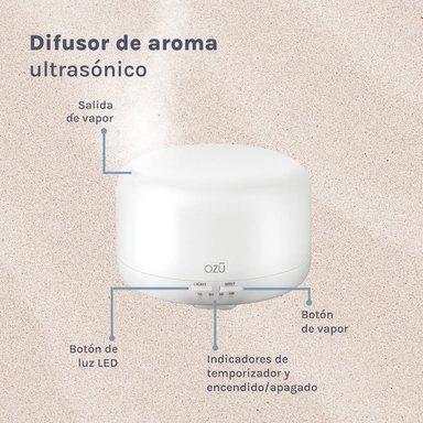 DIFUSOR DE AROMA ULTRASONICO BLANCO OZU - 2