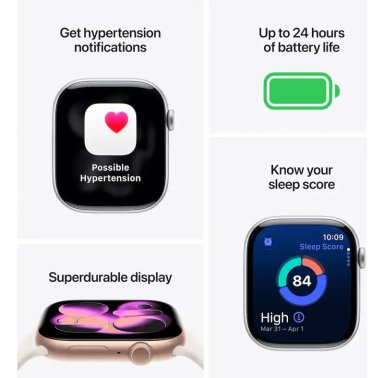 APPLE WATCH SERIES 11 GPS 46MM SPORT BAND M/L PLATA - 4