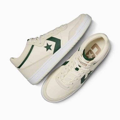 ZAPATILLAS CONVERSE CONS FASTBREAK PRO CUERO BEIGE VERDE - 3