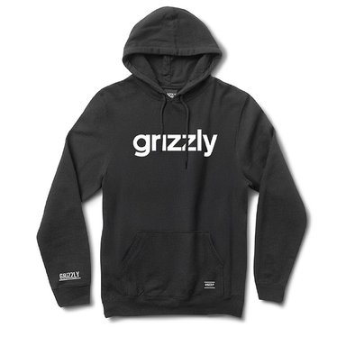 POLERON HOMBRE GRIZZLY GRIPTAPE LOWERCASE FADEAWAY NEGRO - 1