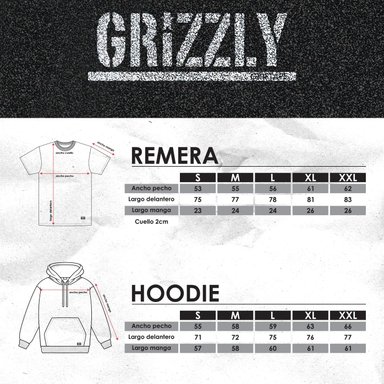 POLERON HOMBRE GRIZZLY GRIPTAPE LOWERCASE FADEAWAY NEGRO - 4