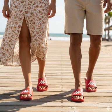 SANDALIAS UNISEX KAPPA AUTHENTIC ADAM 2 ROJO NARANJO - 2