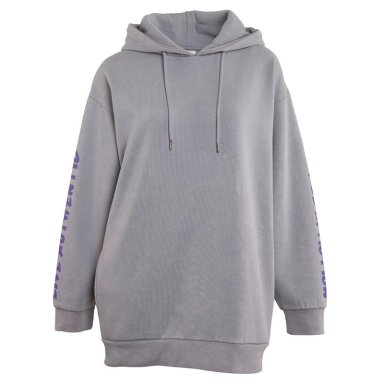POLERON LARGO DE MUJER KAPPA HOODIE K GRIS - 1