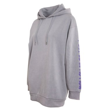 POLERON LARGO DE MUJER KAPPA HOODIE K GRIS - 2