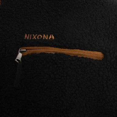 POLERON HOMBRE NIXON SHERPA HALF ZIP NEGRO BROWN - 4