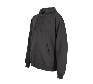 POLERON HOMBRE FULL ZIPPER GREY BLACK CROSS - 2