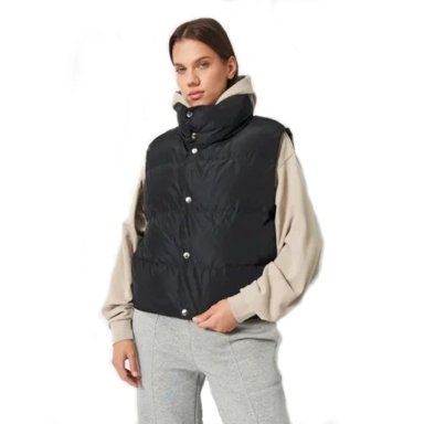 PARKA PUFFER MUJER CONVERSE NEGRO - 2