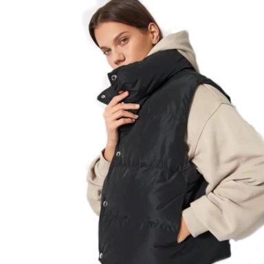 PARKA PUFFER MUJER CONVERSE NEGRO - 3