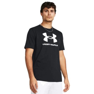 POLERA SPORTSTYLE LOGO MANGA CORTA NEGRO BLANCO UNDER ARMOUR - 1