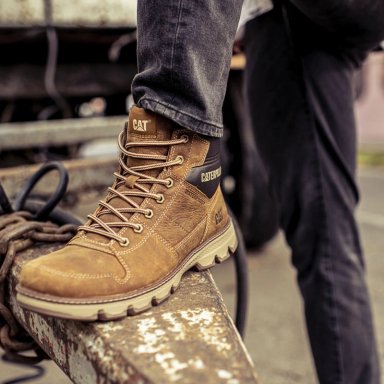 ZAPATILLA BOTIN CAT HOMBRE WATERPROOF MERIDIAN BROWN SUGAR - 5