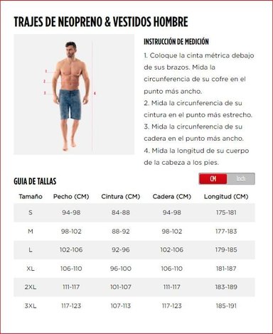 TRAJE AGUA LARGO HOMBRE PERTH 3/2MM - 3