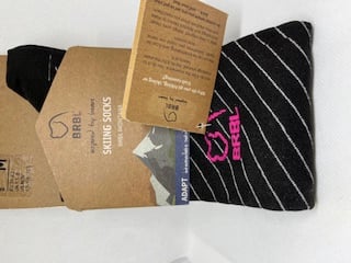 BRBL CALCETINES DE SKI MONTANA LINER NEGRO/FUXCIA - 1