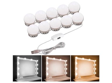 SET DE LUCES LED PEGABLES A ESPEJO MAQUILLAJE - 1