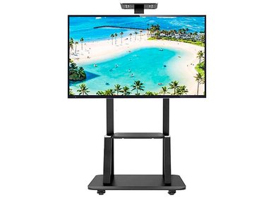 RACK LA CUPONERA NEGRO SOPORTE TV CON RUEDAS MOVIL HASTA 70 P - 1