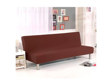 CUBRE SOFÁ LA CUPONERA ELASTICADO FUTÓN CAFÉ - 1