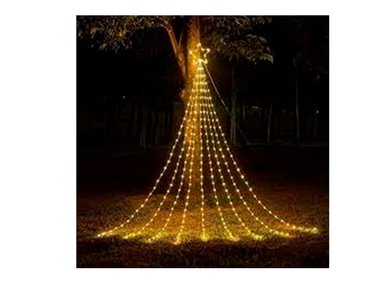 LUCES SOLAR ARBOL NAVIDAD GUIRNALDA CASCADA LED - 2