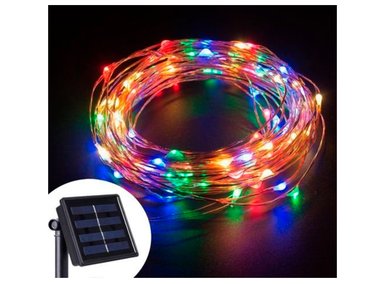 400 LUCES LED SOLAR MULTICOLOR TIPO CASCADA - 2