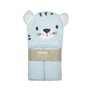 TOALLA INFANTI CAPUCHA TIGRE GRIS - 2