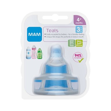 TETINA MAM 2 FLUJO 3 ULTRA VENT 4 MESES+ TRANSPARENTE - 3