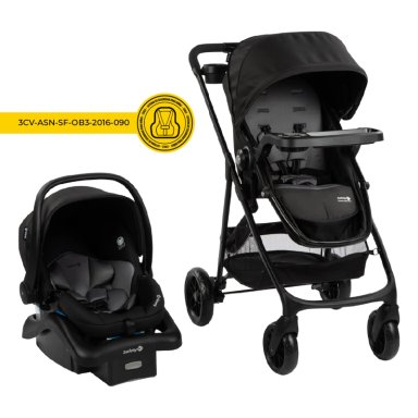 COCHE SAFETY 1ST TRAVEL SYSTEM GROW AND GO NIGHT SKY LIME NEGRO - 2