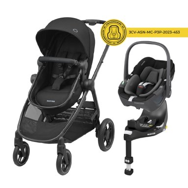 COCHE TRAVEL SYSTEM ZELIA 3 + PEBBLE 360° + FAMILY FIX BLACK - 2