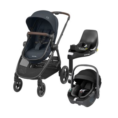 COCHE TRAVEL SYSTEM ZELIA 3 + PEBBLE 360° + FAMILY FIX GREY - 1