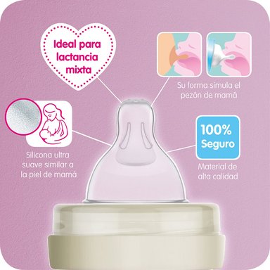 TETINA MAM 2 FLUJO 4 ULTRA VENT 6 MESES+ TRANSPARENTE - 2