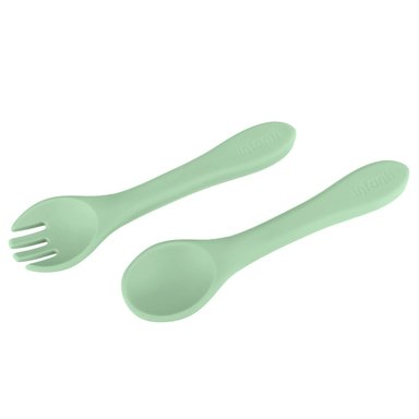 SET CUCHARA Y TENEDOR VERDE INFANTI - 2